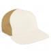 White Low Crown 5 Panel-Khaki Back Half