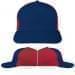 USA Made Navy-Red Low Crown 5 Panel Cap