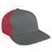 Light Gray Low Crown 5 Panel-Red Back Half