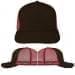 USA Made Black-Red Low Crown 5 Panel Cap
