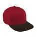 Red High Crown Trucker-Black Visor, Eyelets