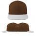 USA Made Brown-White High Crown Trucker Cap