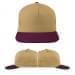 USA Made Khaki-Burgundy High Crown Trucker Cap