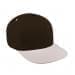 Black High Crown Trucker-Putty Visor, Eyelets