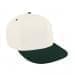White High Crown Trucker-Hunter Green Visor, Eyelets