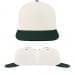 USA Made White-Hunter Green High Crown Trucker Cap