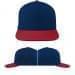 USA Made Navy-Red High Crown Trucker Cap