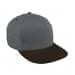 Light Gray High Crown Trucker-Black Visor, Eyelets