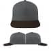USA Made Light Gray-Black High Crown Trucker Cap