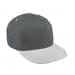 Light Gray High Crown Trucker-White Visor, Eyelets