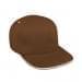 Brown High Crown Trucker-White Sandwich, Eyelets