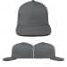 USA Made Light Gray-Black High Crown Trucker Cap