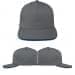 USA Made Light Gray-Navy High Crown Trucker Cap