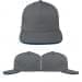 USA Made Light Gray-Navy High Crown Trucker Cap