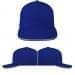 Royal Blue-Light Gray Denim Snapback Trucker, Virtual Image