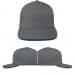 Light Gray-Navy Twill Slide Buckle Trucker, Virtual Image