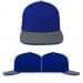 USA Made Royal Blue-Light Gray High Crown Trucker Cap