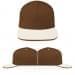USA Made Brown-White High Crown Trucker Cap