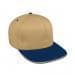 Khaki High Crown Trucker-Navy Visor, Eyelets