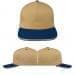 USA Made Khaki-Navy High Crown Trucker Cap