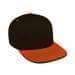 Black High Crown Trucker-Orange Visor, Eyelets