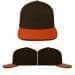 USA Made Black-Orange High Crown Trucker Cap