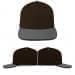 USA Made Black-Light Gray High Crown Trucker Cap