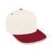 White High Crown Trucker-Red Visor, Eyelets