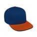 Navy High Crown Trucker-Orange Visor, Eyelets