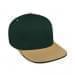 Hunter Green High Crown Trucker-Khaki Visor, Eyelets