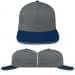 USA Made Light Gray-Navy High Crown Trucker Cap