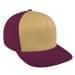 Khaki High Crown Trucker-Burgundy Back Half, Visor