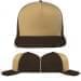 USA Made Khaki-Black High Crown Trucker Cap