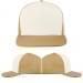 USA Made White-Khaki High Crown Trucker Cap