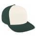 White High Crown Trucker-Hunter Green Back Half, Visor