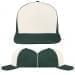 USA Made White-Hunter Green High Crown Trucker Cap