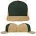 USA Made Hunter Green-Khaki High Crown Trucker Cap