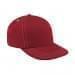 Red High Crown Trucker-White Stitching, Eyelets