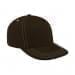 Black High Crown Trucker-White Stitching, Eyelets