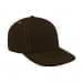 Black High Crown Trucker-Safety Green Stitching, Eyelets