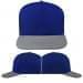 USA Made Royal Blue-Light Gray High Crown Trucker Cap