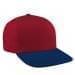 Red High Crown Trucker-Navy Button, Visor