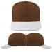 USA Made Brown-White High Crown Trucker Cap