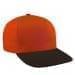 Orange High Crown Trucker-Black Button, Visor