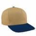 Khaki High Crown Trucker-Navy Button, Visor