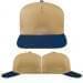 USA Made Khaki-Navy High Crown Trucker Cap