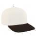 White High Crown Trucker-Black Button, Visor