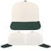 USA Made White-Hunter Green High Crown Trucker Cap