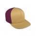 Khaki High Crown Trucker-Burgundy Back Half