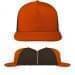 USA Made Blaze Orange-Black High Crown Trucker Cap